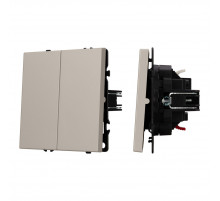 Механизм звонкового выключателя двухклавишный Arlight SWT-NOBE-MKR2-SFPL-CA (230V, 10A) (Кашемир) 061785