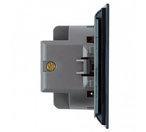 Выключатель 1-клавишный самовозвратный (механизм) Stekker Мия 250В 10А RSW10-3112-05 черный бархат 50574