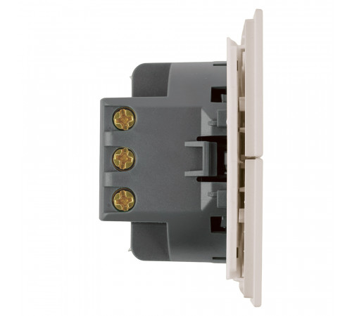 Переключатель 2-клавишный (механизм) Stekker Мия 250В 10А RSW10-3107-08 пудровый жемчуг 50478