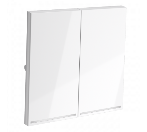 Клавиши для выключателя/переключателя двухклавишного с подсветкой Voltum S70 (белый глянцевый) VLS000401