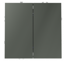 Перекрестный переключатель встраиваемый Voltum S70 двухклавишный 10А, (титан) VLS020506