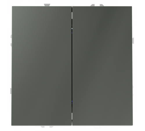 Перекрестный переключатель встраиваемый Voltum S70 двухклавишный 10А, (титан) VLS020506