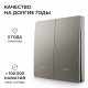 Выключатель кинетический 2кл., IP44, 2,4 ГГц, Smart, сер. Apeyron 04-79
