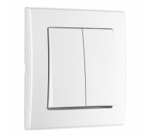 Выключатель двухклавишный Arte Milano SET06-1-30-2 silver