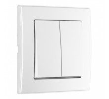 Выключатель двухклавишный Arte Milano SET06-1-30-2 silver