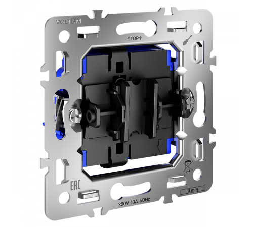 Механизм выключателя с самовозвратом одноклавишного 10А Voltum S70 VLS0106M