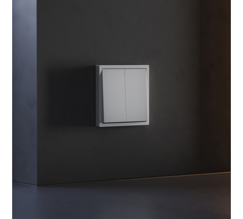 Клавиши для выключателя/переключателя двухклавишного Voltum S70 (серый) VLS000316