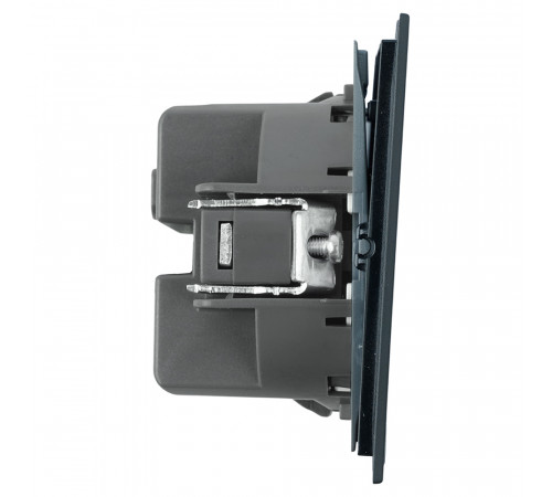 Переключатель перекрестный 1-клавишный (механизм) Stekker Мия 250В 10А RSW10-3110-05 черный бархат 50571