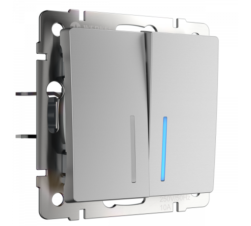 Выключатель двухклавишный с подсветкой Werkel W1120106  4690389164859 a050883