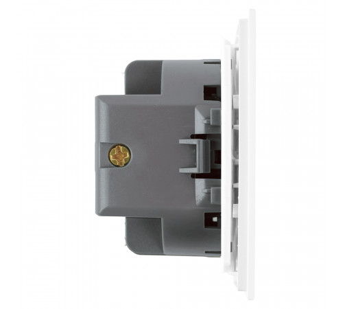 Выключатель 1-клавишный самовозвратный (механизм) Stekker Мия 250В 10А RSW10-3112-01 белая магнолия 50572