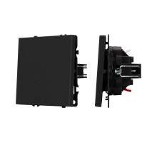 Выключатель звонковый 1 кл софт-тач черный оникс Arlight SWT-MKR1-SFPL-BK (250V, 10A) 054270(2)