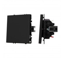 Выключатель звонковый 1 кл софт-тач черный оникс Arlight SWT-MKR1-SFPL-BK (250V, 10A) 054270(2)