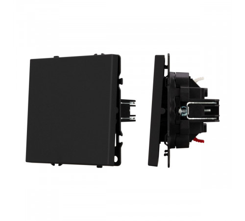 Выключатель звонковый 1 кл софт-тач черный оникс Arlight SWT-MKR1-SFPL-BK (250V, 10A) 054270(2)