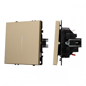 Выключатель звонковый 1 кл подсветка софт-тач золотой песок Arlight SWT-MKR1-SFPL-L-GD (250V, 10A) 061735(1)