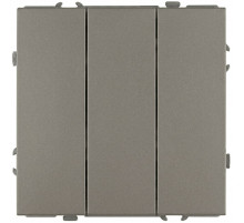 Выключатель Эра Galaxy 15-1107-07 тройной 10АХ-250В IP20 титан Б0070726