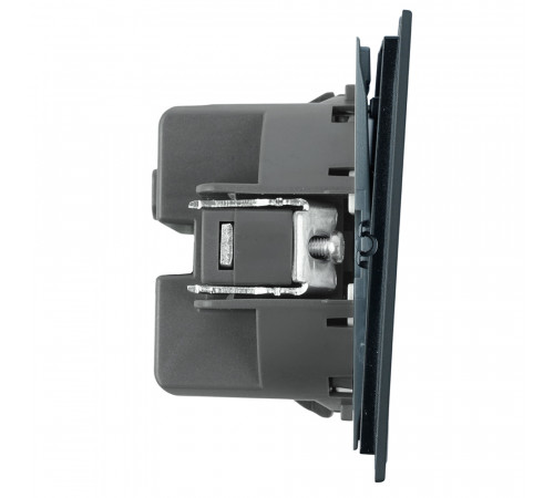 Выключатель 1-клавишный самовозвратный (механизм) Stekker Мия 250В 10А RSW10-3112-05 черный бархат 50574