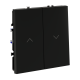 Выключатель встраиваемый Voltum S70 для жалюзи 10А, (черный матовый) VLS020708