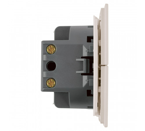 Выключатель 2-клавишный c индикатором (механизм) Stekker Мия 250В 10А RSW10-3102-10 пудровый жемчуг 50476