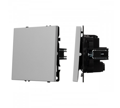 Выключатель перекрёстный 1 кл софт-тач никель Arlight SWT-MKX1-SFPL-IS (250V, 10A) 059429(1)