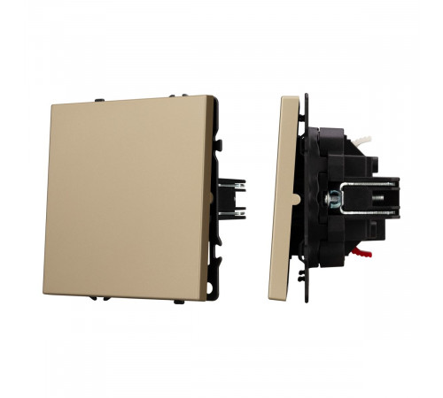 Выключатель проходной 1 кл софт-тач золотой песок Arlight SWT-MKP1-SFPL-GD (250V, 10A) 054247(1)