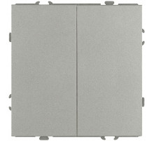 Переключатель Эра Galaxy 15-1106-03 двойной 10АХ-250В IP20 алюминий Б0070696
