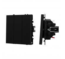 Выключатель 3 кл софт-тач черный оникс Arlight SWT-MK03-SFPL-BK (250V, 10A) 061796(1)