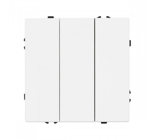Механизм выключателя трехклавишный непроходной Arlight SWT-NOBE-MK03-SFPL-WH (230V, 10A) (Белый кварц) 061801