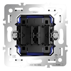 Механизм выключателя с самовозвратом двухклавишного 10А Voltum S70 VLS0206M