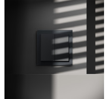 Перекрестный переключатель встраиваемый Voltum S70 двухклавишный 10А, (графит) VLS020507