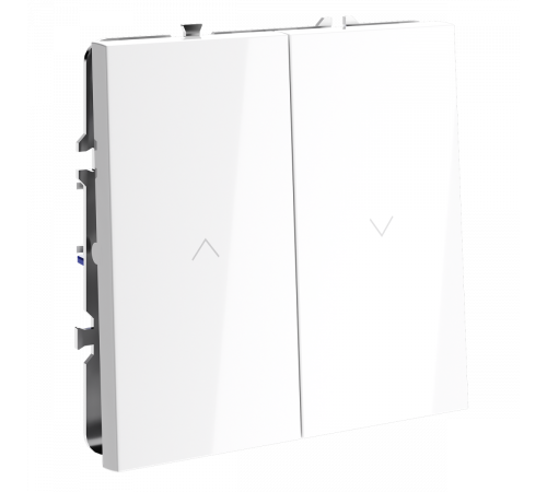 Выключатель встраиваемый Voltum S70 для жалюзи 10А, (белый глянцевый) VLS020701