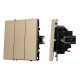 Выключатель 3 кл софт-тач золотой песок Arlight SWT-MK03-SFPL-GD (250V, 10A) 061798(1)
