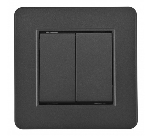 Выключатель двухклавишный Arte Milano SET16-1-30-2 black