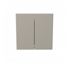 Выключатель двухклавишный 10A 250V с накладкой, цвет Сахара Jasmart FD3023SH