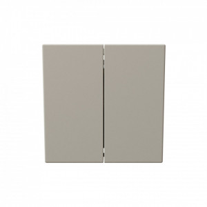 Выключатель двухклавишный 10A 250V с накладкой, цвет Сахара Jasmart FD3023SH
