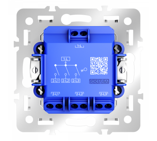 Механизм выключателя трехклавишного 10А Voltum S70 VLS0301M