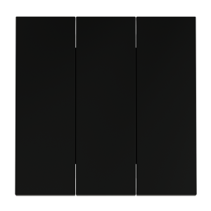 Клавиши для выключателя/переключателя трехклавишного Voltum S70 (черный матовый) VLS000508