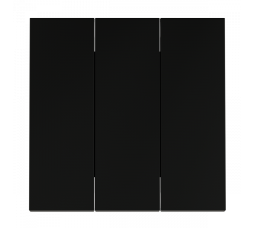 Клавиши для выключателя/переключателя трехклавишного Voltum S70 (черный матовый) VLS000508