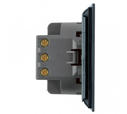 Переключатель перекрестный 1-клавишный (механизм) Stekker Мия 250В 10А RSW10-3110-05 черный бархат 50571