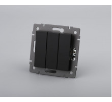 Механизм выключателя трехклавишный непроходной Arlight SWT-MK03-PL-BK-V (250V, 10A) 049897