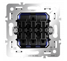 Механизм выключателя трехклавишного 10А Voltum S70 VLS0301M