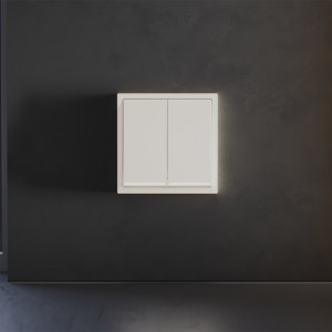 Клавиши для выключателя/переключателя двухклавишного с подсветкой Voltum S70 (хлопок) VLS000413