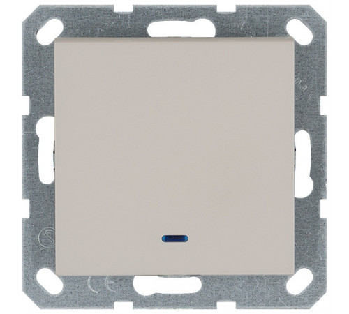 Выключатель одноклавишный со светодиодом 10A 250V с накладкой, цвет Тауп Jasmart G3011NT Выключатель одноклавишный со светодиодом 10A 250V с накладкой, цвет Тауп Jasmart G3011NT