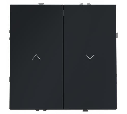 Выключатель встраиваемый Voltum S70 для жалюзи 10А, (графит) VLS020707