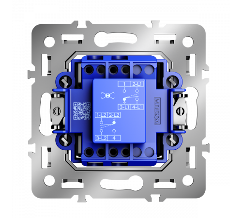 Механизм перекрестного переключателя одноклавишного 10А Voltum S70 VLS0105M
