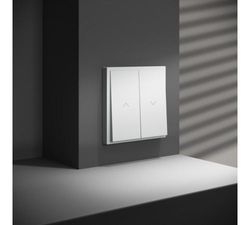 Выключатель встраиваемый Voltum S70 для жалюзи 10А, (белый матовый) VLS020702