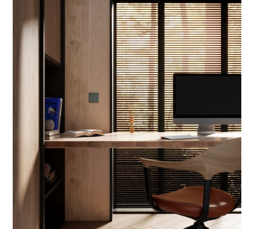 Выключатель встраиваемый Voltum S70 для жалюзи 10А, (титан) VLS020706