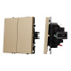 Выключатель 2 кл софт-тач золотой песок Arlight SWT-MK02-SFPL-GD (250V, 10A) 054253(1)