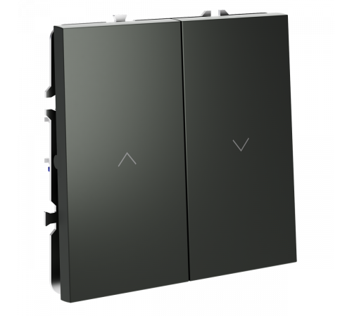 Выключатель встраиваемый Voltum S70 для жалюзи 10А, (титан) VLS020706