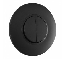 Выключатель круглый двухклавишный с рамкой Arte Milano SET08-1-30-2 black
