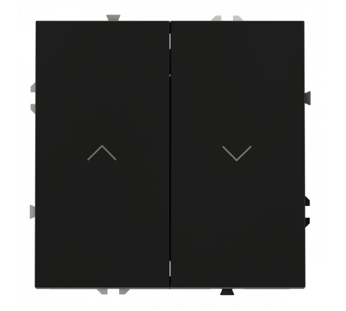 Выключатель встраиваемый Voltum S70 для жалюзи 10А, (черный матовый) VLS020708